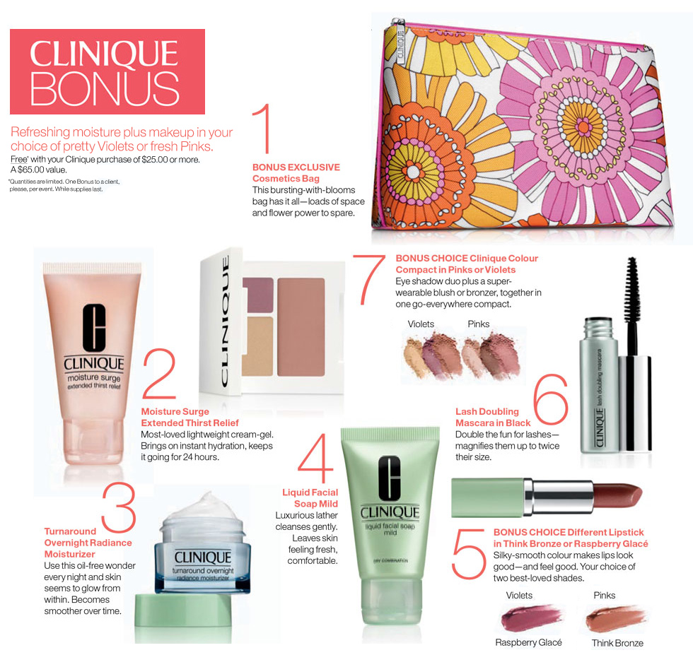 Dillard's: Spring Clinique Bonus in March 2015