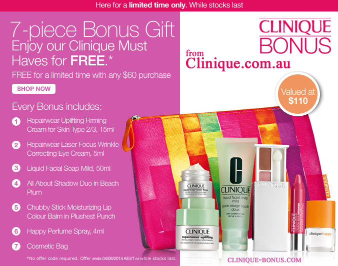 offers this musthave Clinique bonus. With 60 purchase