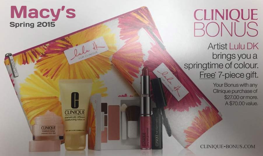 Spring Clinique Gift at Macy's in April 2015