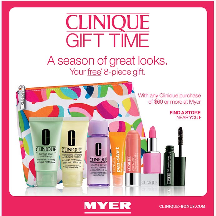 Current & free offers Clinique Bonus Time May