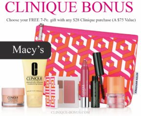 Spring Clinique gifts at Macy's - April 2022