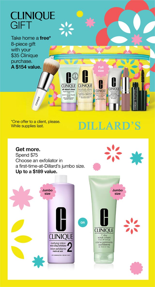 Clinique Gifts at Dillard's 2024