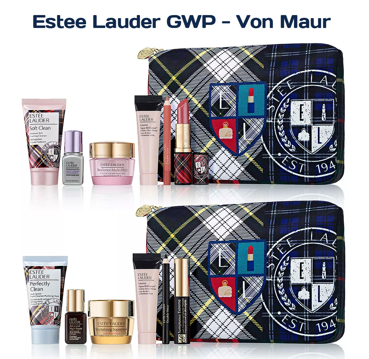 ESTEE LAUDER Limited Edition Lipstick Tartan Tawny & Double Wear Lip  Liner Blush